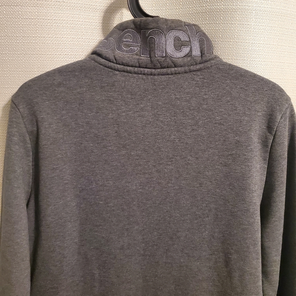 (3/$20) Bench Men's Grey Fleece Zip-Up Sweater Size S - Picture 6 of 13